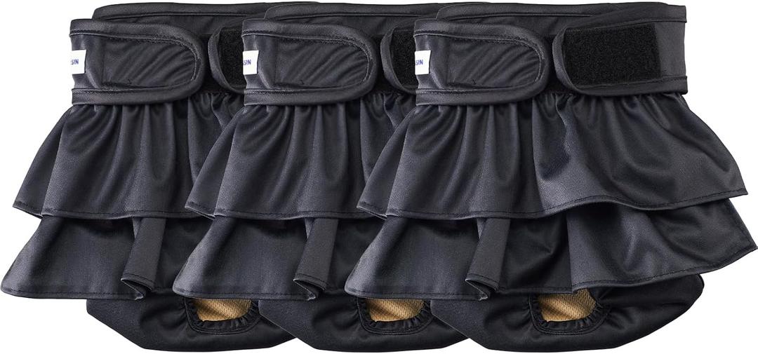 Reusable Dog Diapers Female Washable, Premium Doggie Diaper for Dogs, Pack of 3, Highly Absorbent Extra Large Dog Diaper for Heat, Incontinence and Puppy Training (XL)