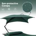 SUNCREAT Portable Outdoor Hammock with Stand, Canopy, Dark Green
