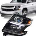 Huray Halogen Headlight Assembly Fit for Chevy Tahoe/Suburban 2015-2020 LH OE Projector Headlamp w/o Bulbs for Chevrolet Tahoe Replacement Driver Side