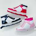 2 x Girl Basketball Sneaker Balloon Princess Shoes Mother's Day Birthday Foil Balloon Bridal Shower Tennis Sports Logo Decoration (Pink 4 Pcs)