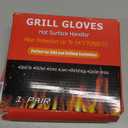 QUWIN BBQ Gloves, Oven Gloves 1472 Extreme Heat Resistant, Grilling Gloves Silicone Non-Slip Oven Mitts, Kitchen Gloves for BBQ, Grilling, Cooking, Baking-1 Pair (Blue, One Size Fits Most)