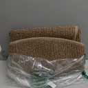 BEQHAUSE Dirt Trapper Door Mat 32" x 48" Half Circle Non-Slip Washable Doormats Entrance Rugs Absorbent Welcome Low Profile Floor Mats for Front Back Door and Entryway, Taupe