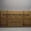 Acoustic Wood Wall Panels, 4-Pack 45.3" x 23.6" Soundproof Wall Panels, Wood Slat Wall Panels for Wall Decor, Walnut, 4Pcs - 45.3 * 23.6 inch