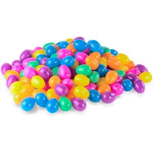 Super Z Outlet Fillable Easter Eggs with Hinge 2.5" Inch Bulk Colorful Bright Assorted Colors Plastic Easter Eggs, Perfect for Suprise Easter Bunny Egg Hunt - 72/144 Pack