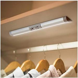 Automatic Motion Sensor Closet Lights with Eye-Protection Design Closet Lighting, LED Rechargeable Cabinet Light Battery Operated Wardrobe Light for Wireless Pantry Sink (80Lumen, 6000k 80+CRI) (1 Pack)