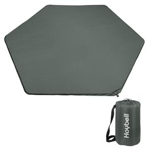 Hexagon Playpen Mat, Compatible with POP N GO Baby Playpen, 59 inch Self Inflating Playmat Pad, Baby Play Mat, Portable and Comfortable Play Yard Mat with Carry Case - Dark Grey