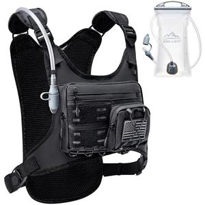 Zelvot Running Vest with 2L Water Bladder, USA Original Patent, Lightweight Adjustable Chest Pack with Pistol Holster, Reflective Running Hydration Vest for Women Men for Hiking Marathon