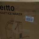 Aeitto Nugget Ice Maker Countertop, 55lbs/Day, Large Capacity Chewable Ice Maker, Rapid Ice Release in 5 Mins, Self-Cleaning with Stainless Steel Housing Ice Machine for Home Office and Party, Silver