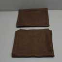 YoungsTex Brown Linen Cafe Curtains 36 Inches Long for Fall Decor, Small Light Filtering Drapes with Rod Pocket Back Tab Textured for Bathroom Kitchen Window, 2 Panels, 42 X 36 Inch