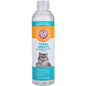 Arm & Hammer for Pets Advanced Care Dental Water Additive for Cats | Cat Teeth Cleaning Product for All Cats | Odorless and Flavorless Cat Dental Rinse, 8 Ounces (8 Fl Oz (Pack of 1))