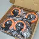 4 Inch Caster Wheels, Casters Set of 4, Heavy Duty Casters with Brake 2200 Lbs, Locking Industrial Swivel Top Plate Casters Wheels for Furniture and Workbench Cart, Orange (Two Hardware Kits Include)