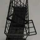 Cisily Sponge Holder for Kitchen Sink, Sink Caddy Organizer with High Brush Holder, Kitchen Countertop Organizers and Storage Essentials, Rustproof 304 Stainless Steel (Black, 9.25)