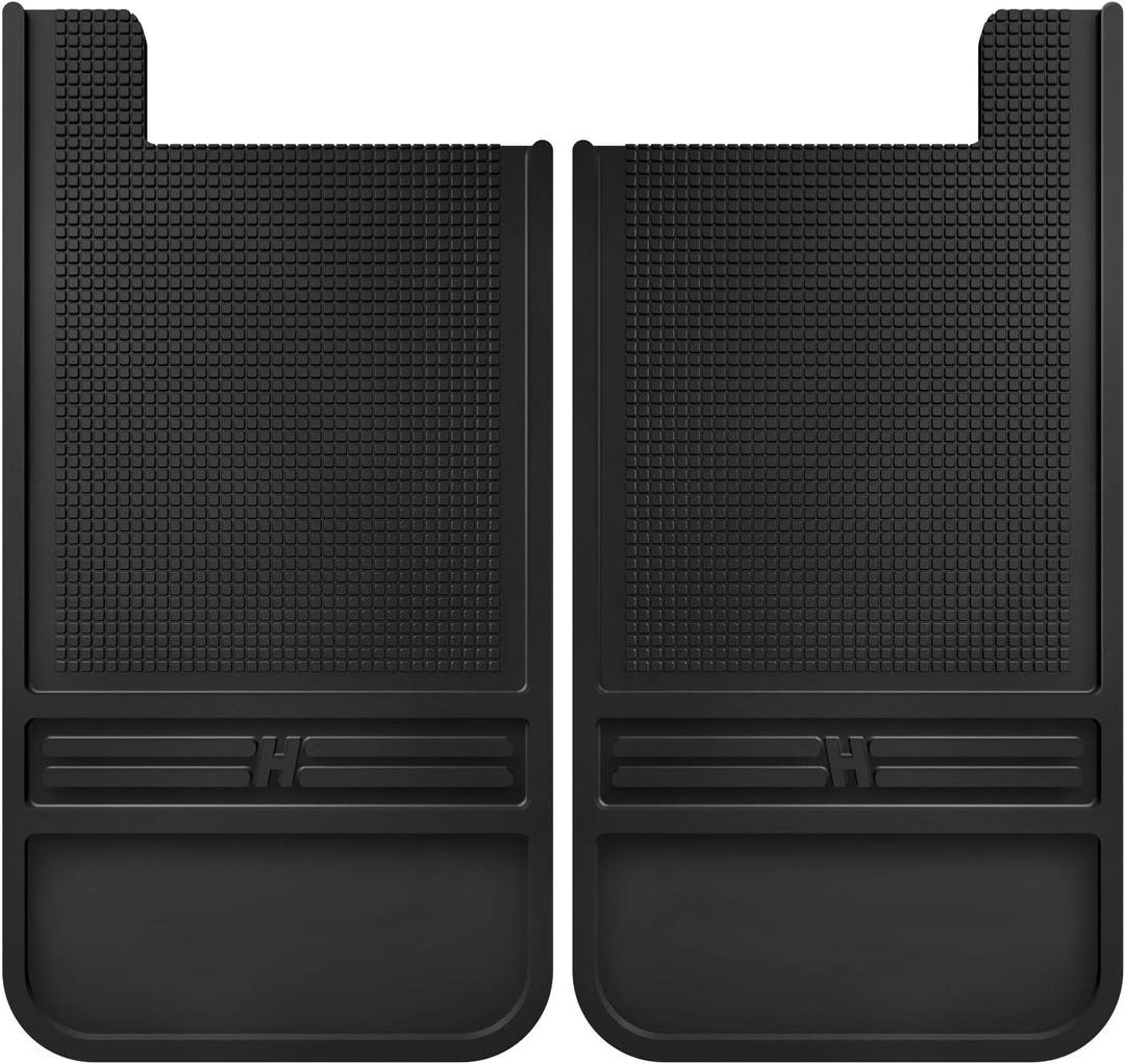 Husky Liners Universal Muddog Mud Flaps | Rubber Rear Mud Flaps - 12" w/o Weight - Black | 55100, 12" X 22" (See Below for Vehicle fitments)
