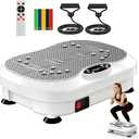 Vibration Plate Exercise Machine for Lymphatic Drainage with 200 Levels, Whole Body Fitness Workout Equipment Stand Shake Board Sport Gym for Weight Loss Fat Burner for Women Men