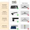 Hanger Central 30 Pack Pants Hangers Slim Plastic Clothes Hangers with Clips for Skirts, Shorts & Trousers – Non Slip Grip, Heavy Duty Space Saver with Swivel Hook – Black Closet Organizer - 12 Inch