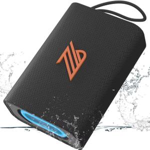 Bluetooth Speaker TWS Small Speakers Clear Loud Stereo Sound Portable Media Players Wireless Speaker with Lights IPX5 Waterproof Speakers Long Playtime for Home Party Outdoor Beach Electronic Gadgets (Black)