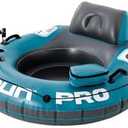 INTEX 56843EP River Run 1 Pro Inflatable Floating Lounge: GoPro/Phone Mount – Built-in Cup Holder and Storage Compartment – Durable Grab Handles – Easy-to-Use Connectors – 220lb Weight Capacity