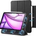 ESR for iPad Air 13 Inch Case M3/M2 (2025/2024), iPad Pro 12.9 6th/5th/4th Gen, Powerful Magnetic Attachment, Slim Trifold Stand Case, Supports Pencil Pro & Pencil (USB-C), Rebound Series, Black
