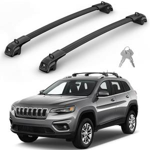 330Lbs Roof Rack Cross Bars Compatible with Jeep Cherokee 2014-2023, Heavy Duty Top-Mount Aluminum Roof Rails Crossbars Rooftop Luggage Racks Cargo Carrier