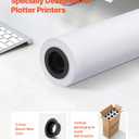 VEVOR Wide Format Paper, 24 in x 150 ft Plotter Roll, 8 Rolls CAD Bond Rolls with 2 in Core, 20 LB Bond Paper Rolls, Ideal for CAD Drawings, Engineering Plans, GIS Maps, and Architectural Designs