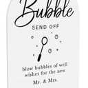 Acrylic Wedding Sign Wedding Signs for Ceremony Bubble Send Off Sign for Wedding Modern Calligraphy Arch Acrylic Table Top Sign for Wedding Reception and Event Party Table(white