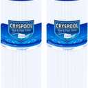 Cryspool 04036 Filter Compatible with CX225RE, C225, Commander II 57010500, PA225-4/M4, C-4325, FC-1220, 25 Sq. Ft Spa Filter Cartridge, 2 Pack