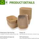 50 Pack 35 oz Paper Food Containers with Lids, Microwavable and Freezer Use Paper Meal Prep Containers Disposable Food Prep and Take Out Food Containers, 50 Bowls 50 Lids