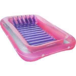 SWIMLINE Original Suntan Tub Series Classic Inflatable Tanning Float Floating Lounge | Personal Tan Pool Hybrid Lounger | Adjustable Pillow | Fill with Water | Reflective Tanning Design (Classic (Pink / Purple))