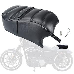 WOWTK Passenger Pillion Seat fits for Harley 2016-2022 Sportster Iron 883 XL883N Models,Black