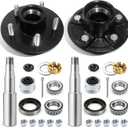 2 Sets 5 on 4.5'' Hub and #84 Spindle Kits for 3500lbs Trailer