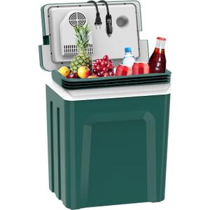 SubSun 27 Quart Electric Cooler and Warmer Portable Thermoelectric Fridge, Green 