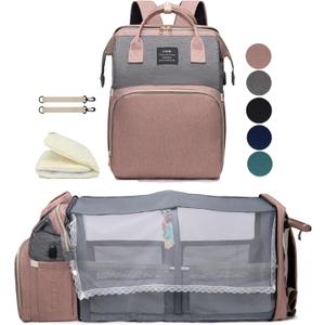 houscly Diaper Bag Backpack with Changing Station: Pink Baby Bags for Girls Boys New Mom Gifts Paaleras Para Bebe Baby Girl Newborn Essentials Must Haves Baby Shower Gifts Baby Registry