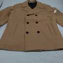 Men's Business Wool Blend Urban Warm Soft Premium Brown Double Breasted Notch Collar Casual Coat