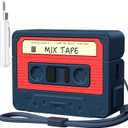 AirPods Pro 3 Case Cover, KOREDA Funny Cassette Tape Design Case for Airpods Pro 3rd Generation 2025, Cute Cartoon Fashion Silicone Protective Case for Women Men (Blue)