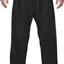 FitsT4 Sports Karate Pants 8oz Middleweight Elastic Waist Martial Arts Pants Perfect for Training or Competition, 000-5 (Size 2-150, Black)