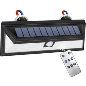 Magnetic Solar RV Light with Motion Sensor, 118 LED Ultra Bright Exterior RV Light, 2400mAh Battery, Easy Install with 2 Strong Magnets, Waterproof Camper & Truck Outdoor Porch Lighting