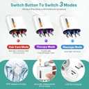 Hair Oil Applicator - 6ML Multi Function Electric Scalp IPX5 Massaging Comb Scalp Brush for Home, Travel (White)