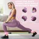 Ankle Straps Resistance Bands with Cuffs, Ankle Bands for Working Out, Ankle Resistance Band for Leg, Booty Workout Equipment for Kickbacks Hip Fitness Training