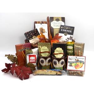 Gift Basket Village - The Colors of Fall Gourmet Food Basket, Large Thanksgiving & Christmas Snack Hamper, Sweets and Chocolate Basket for Family & Office, Sympathy, Anniversary, and Welcome - 4 lbs