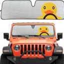Windshield Sun Shade,Shade Heat Shield for Jeep,Sunshade Windshield for Jeep Wrangler,Windshield Cover,Sunshade Compatible with Jeep Wrangler TJ JK JL &Gladiator JT 2/4 Door,1Pcs