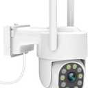 4K Outdoor Security Camera, 8MP 2.4G/5G WiFi &Wired Cameras for Home Security, 360 View Pan Tilt IP Surveillance Camera with Human Detection, Auto Tracking,Two Way Talk, Full Color Night Vision