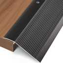 Aluminum Floor Transition Strip, Door Thresholds Bridge The Height Less Than 1.6, for Tile, Hardwood, Laminate, Vinyl, Concrete, Size 363.90.35 (Black)