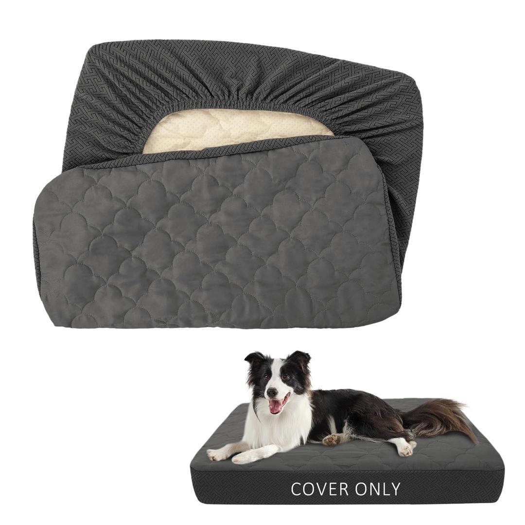 CHHKON Dog Bed Covers Replacement Washable Waterproof Pet Puppy Bed Cover for Dog(Dark Grey,36x27x6 inch)