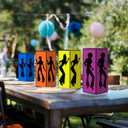 Spiareal 6 Pcs 70s Decor Disco Box 70s Party Decorations 70s Disco Table Paper Centerpiece Decorations for Hippie Retro Music Theme Birthday Party Favors