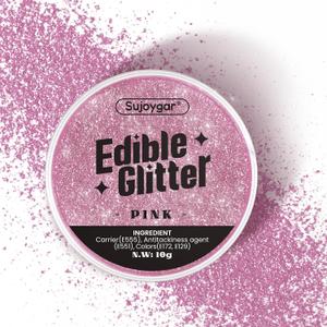 (10g) Pink Edible Glitter for Cocktails, Drinks, Cakes - 100% Food Safe Pink Cake Glitter Dust Edible Bulk - Valentines Food Chocolate Baking Decoration Wedding Girls Party - No Taste (EXP 02/04/26)