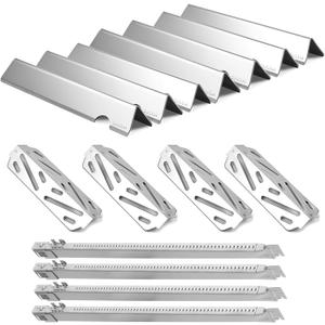 AJinTeby Grill Replacement Parts for Weber Genesis II E-410, S-410, Genesis II LX E-440, S-440, Weber Flavorizer Bars Heat Deflector Grill Burners 67489, 67490, 67491, 66041, 66033, 66796