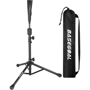 Batting Tee Baseball Tee,Softball Travel Portable Tee Tripod Stand Rubber Tee for Batting Training Practice with Carrying Bag