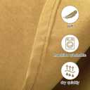 Ascoza 2pack 120 Inch Gold Round Tablecloth in Washable Polyester Fabric for Wedding/Banquet/Restaurant/Parties