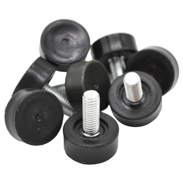 8 Pack 3/8" Wire Shelving Rack Thread Leveling Feet Bolt, Furniture Adjustable Leg for Chair Stool Table Cabinet Cupboard Couch Desk Sofa