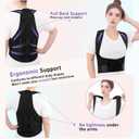 Back Brace Posture Corrector for Women and Men Upgraded Dynamic Traction Correction System Adjustable Shoulder Support Straightener Helps Reduce Upper Lower Back Pain Suitable for Hump Scoliosis Black, Medium